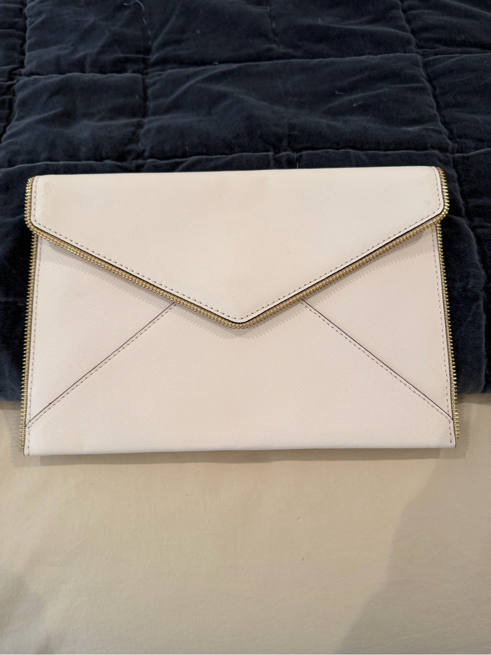 Rebecca Minkoff Elegant Cream Envelope Clutch Bag. Never used!